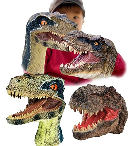 Juguetes De Dinosaurio, Tiranosaurio Rex Y Velociraptor Azu.