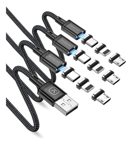 Cable De Carga Magnetico Kuulaa Usb C, Carga Rapida De 3a...