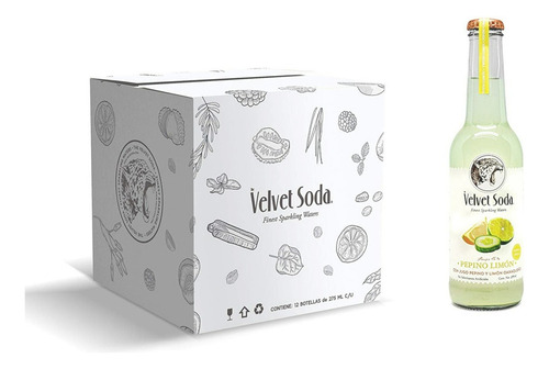 Velvet Soda Artesanal Pepino - Limon