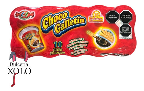 Choco Galletin Dulces Las Delicias Galleta Con Chocolate 10p