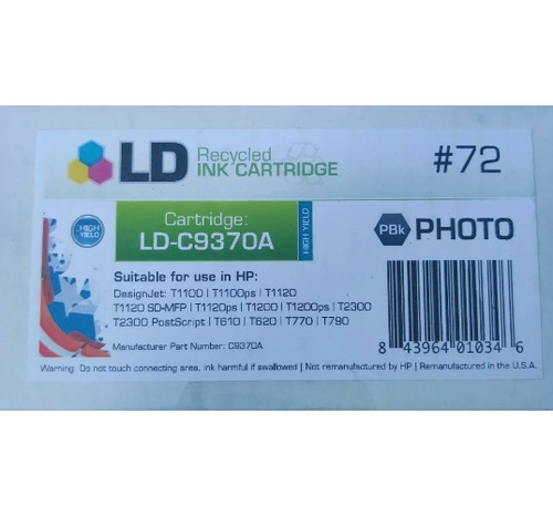 Tinta Hp Photo Black C9370a Generica