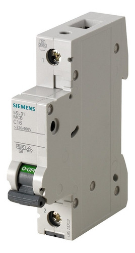 Termomagnética Siemens 1x16a 4,5ka 5sl3116-7mb