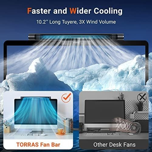 Imagen 3 de 9 de Ventilador De Escritorio Torras Control Tactil Negro
