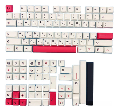  Set Keycaps Pbt Multicolor  Inglés, Ruso 