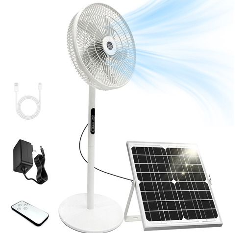 18000mah Ventilador Solar Recargable Con Control Remoto