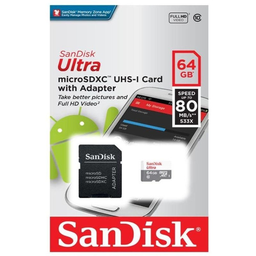 Cartão De Memória 64gb Para Smartphone Original Sandisk Nfe
