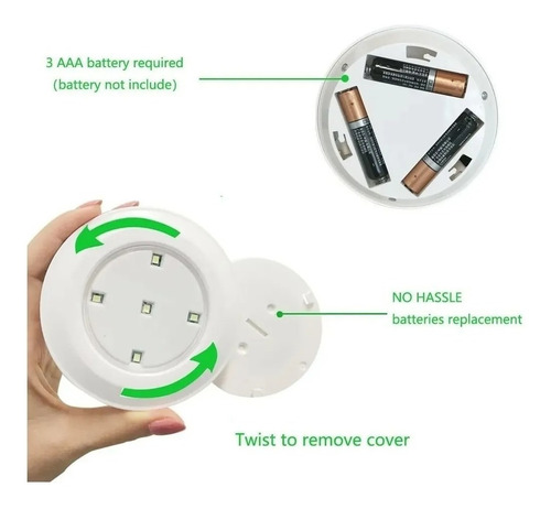 Imagen 4 de 4 de Luz Led Inalámbrica Adherible Con Control Remoto 3 Pz