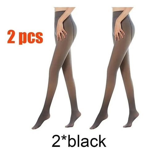 Medias Efecto Piel Afelpada 220gr Leggins Mallas Dama Polar2