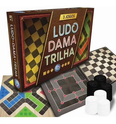 Jogos Tabuleiro 3x1 Ludo Dama Trilha 3 Jogos Didaticos