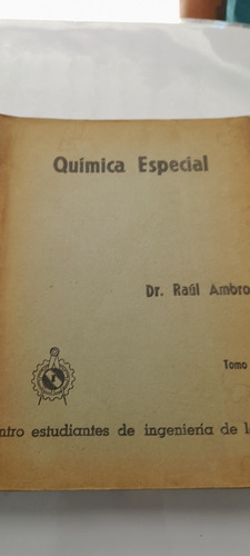 Química Especial Tomo 1 (usado)