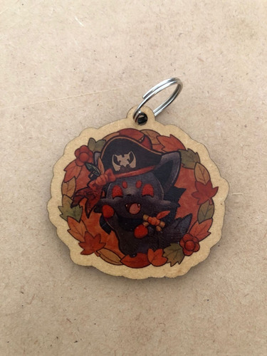 Imagen 5 de 9 de Llavero De Madera - Pokemon Halloween
