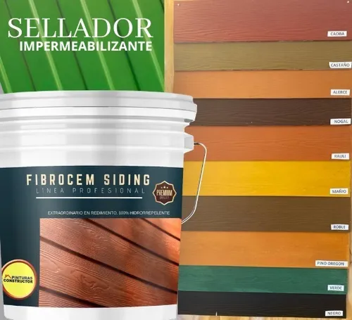 Pintura Para Fibrocem Siding Alerce Tineta 16lts