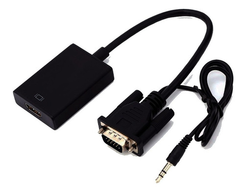 Adaptador/convertidor De Vga Macho A Hdmi Hembra Con Audio