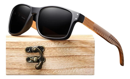 Lentes De Sol Polarizados Diseño Exclusivo Caja De Madera