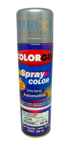 Tinta Spray Automotiva Colorgin Alumínio Alta Temperatura