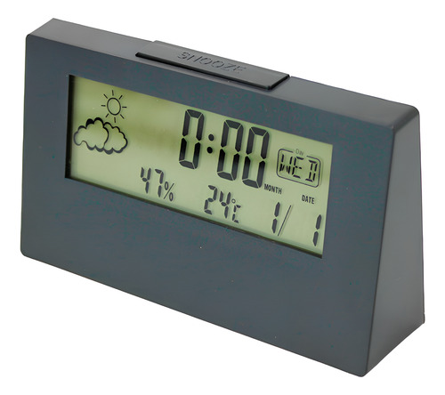 Relogio Digital De Mesa Retangular Com Calendario Despertado