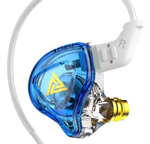 Fone De Ouvido Qkz Ak6 Dmx In Ear C/case Pronta Cor Azul