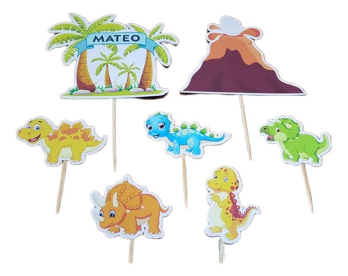 Cake Topper Personalizado Dinosaurios Bebes