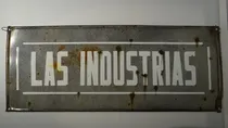 Comprar Letrero Cartel Antiguo Enlozado, Las Industrias