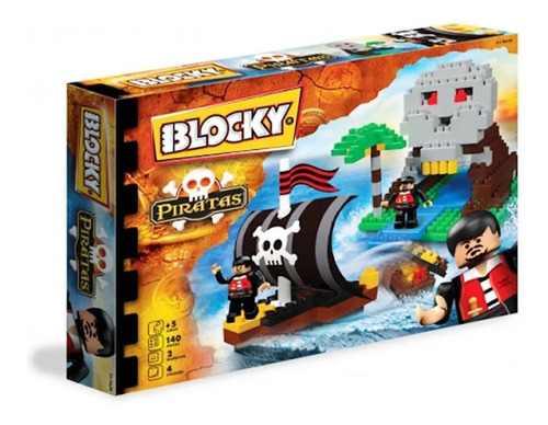 Imagen 1 de 2 de Bloques para armar Blocky Piratas Isla Pirata 140  en  caja