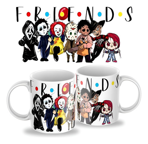 Caneca De Cerâmica Premium Chucky Pânico Jason Friends