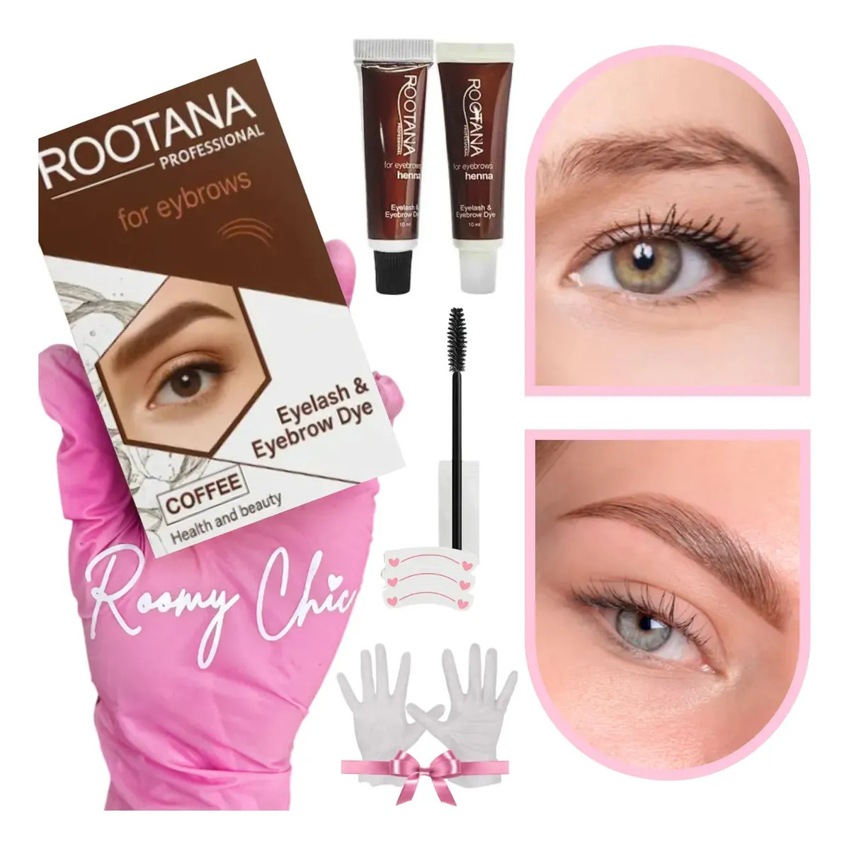 Gel Tinta Henna Tinte Pigmento Para Cejas Y Pestañas Marron