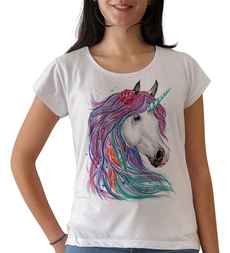 Remera Unicornio 2 Dibujo Seres Mitológicos Purple Chick