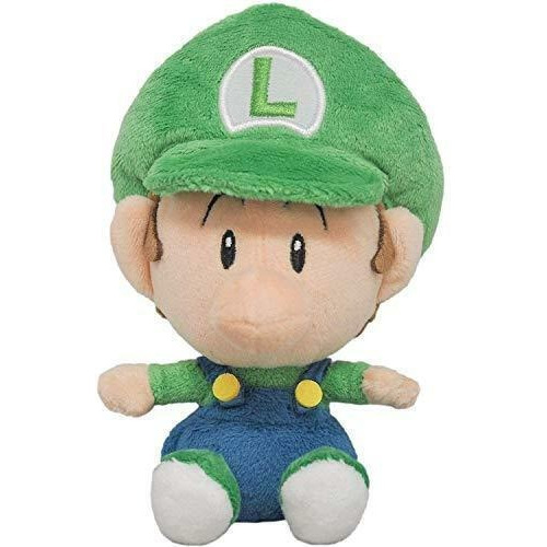 Peluche Super Mario Bros  Luigi Bebe Marca Little Buddy 15cm