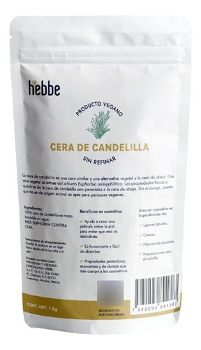 Cera De Candelilla 100% Natural Vegana Trozo 5 Kg