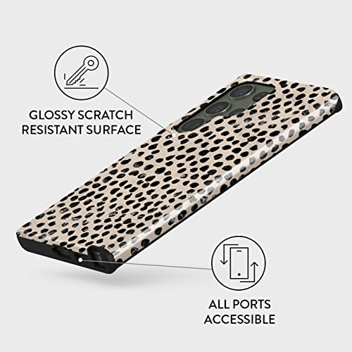 Funda Para Galaxy S23 Ultra Negro Polka Dots Pattern Nude Al