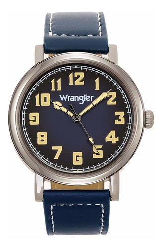 Reloj Hombre Wrangler Wrw2003-2b Cuarzo Pulso Azul En