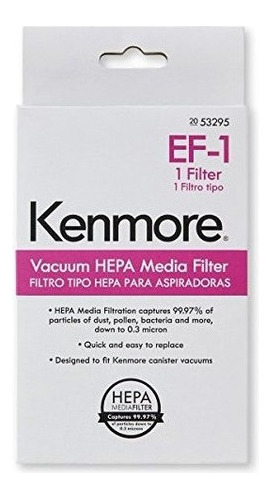 Kenmore 53295 Ef-1 Hepa Media Aspiradora Filtro De Aire De