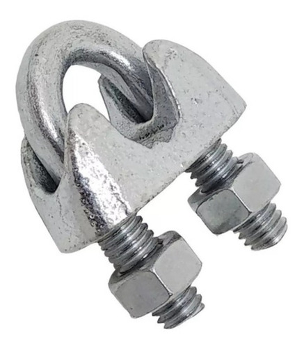 Grampa Prensa Cable Acero Galvanizado 5mm X10u 