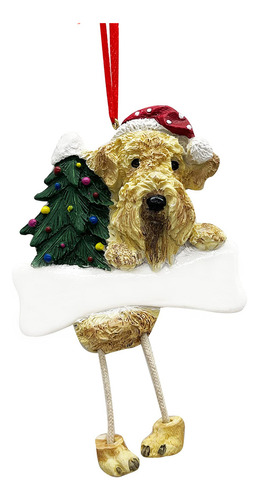 Airedale Terrier - Adorno De Navidad Con Diseo De Patas CoLG