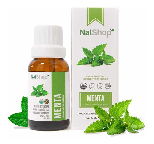 Aceite Esencial Menta Natshop 15mls 100% Natural Y Orgánico