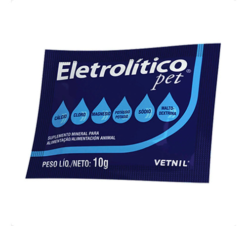 Eletrolitico Pet Vetnil Suplemento Para Animais - Sachê 10g