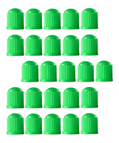 25x Tapas De Válvula De Vástago De Neumático Para Verde