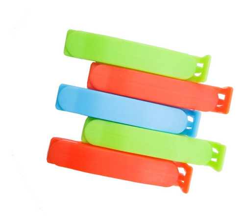 5 Ganchos Clips Pinzas Sellador Bolsas Harina Granos Cocina