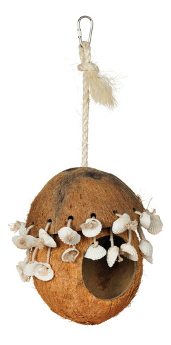 Prevue Hendryx  Naturals Coco Hideaway With Shells Bird Toy.