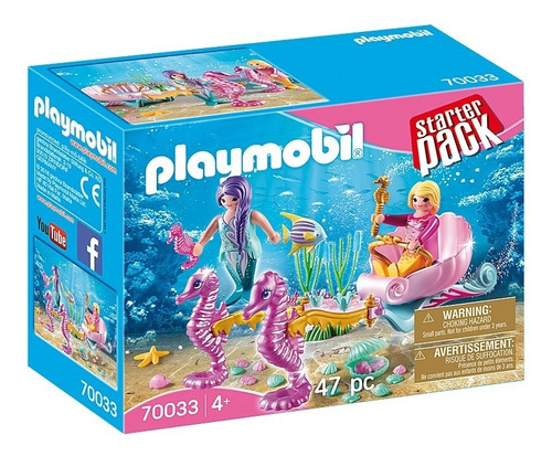 Playmobil Carruaje De Caballos De Mar Y Sirenas 70033 Full