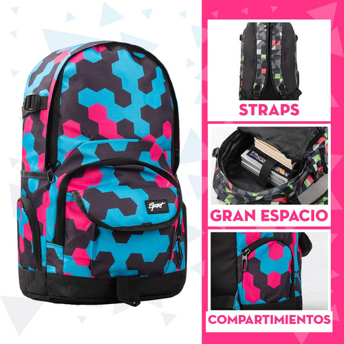 Mochila Escolar Niño Mima2 Grande Yaqui Colores