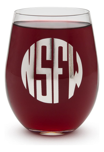 Copas De Vino Con Monograma Bigmouth Fml Y Nsfw