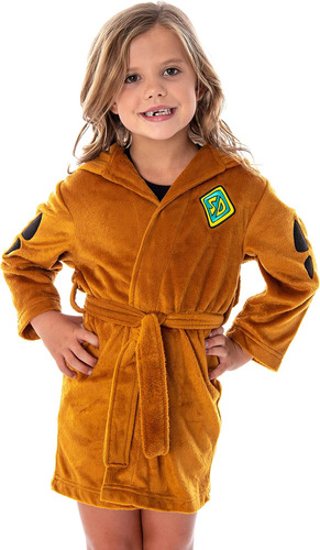 Intimo Scooby Doo Disfraz Para Niños Bata De Felpa Suave Con