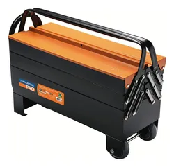 Comprar Caixa Sanfonada Cargobox C/ Rodas E Puxador Tramontina Pro Cor Laranja/Preto no Mercado Livre