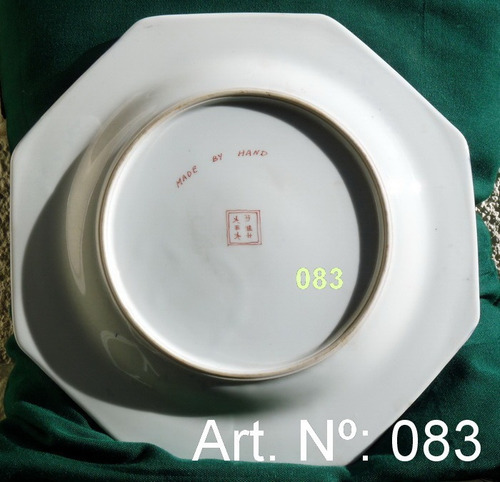 083 Antiguo Plato Decorativo Feng Shui By Hand