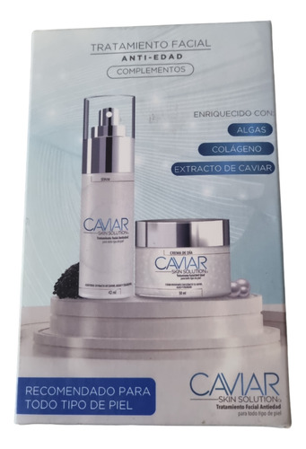 Pack Tratamiento Facial Anti Edad Caviar Skin Solution 