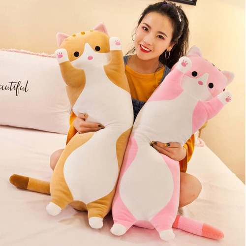 Almohada De Felpa Para Gatos, Almohada Larga De Felpa Suave,