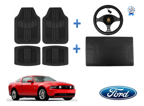 Tapetes 4pz + Cajuela + Volante Ford Mustang 2010 - 2014