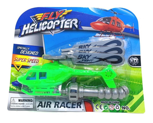 Helicoptero Com Lancador A Corda Manual Brinquedo Infantil