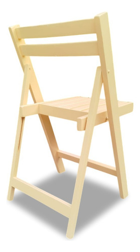 Mesa Bar 75x75 + 4 Silla Plegabl Madera Pino Eventos Colores Salmon Laca